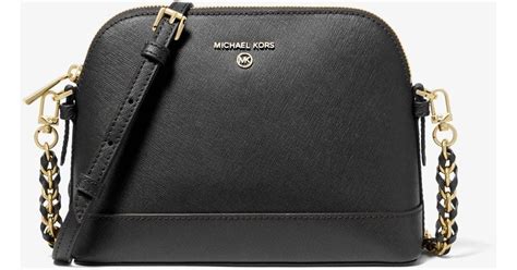 leather dome crossbody michael kors|Michael Kors large saffiano crossbody.